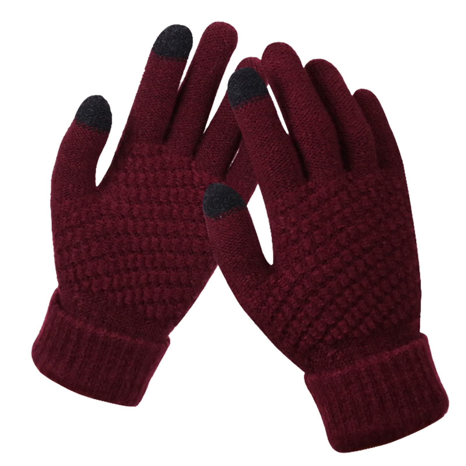 Fahrradhandschuhe Herren, Fahrradhandschuhe Damen Thermo Winter Winddichte Gloves Handschuhe Fahrradhandschuhe Herren Winter Winterhandschuhe Fahrradhandschuhe Strickhandschuhe Outdoor Unisexa1 von Hanraz