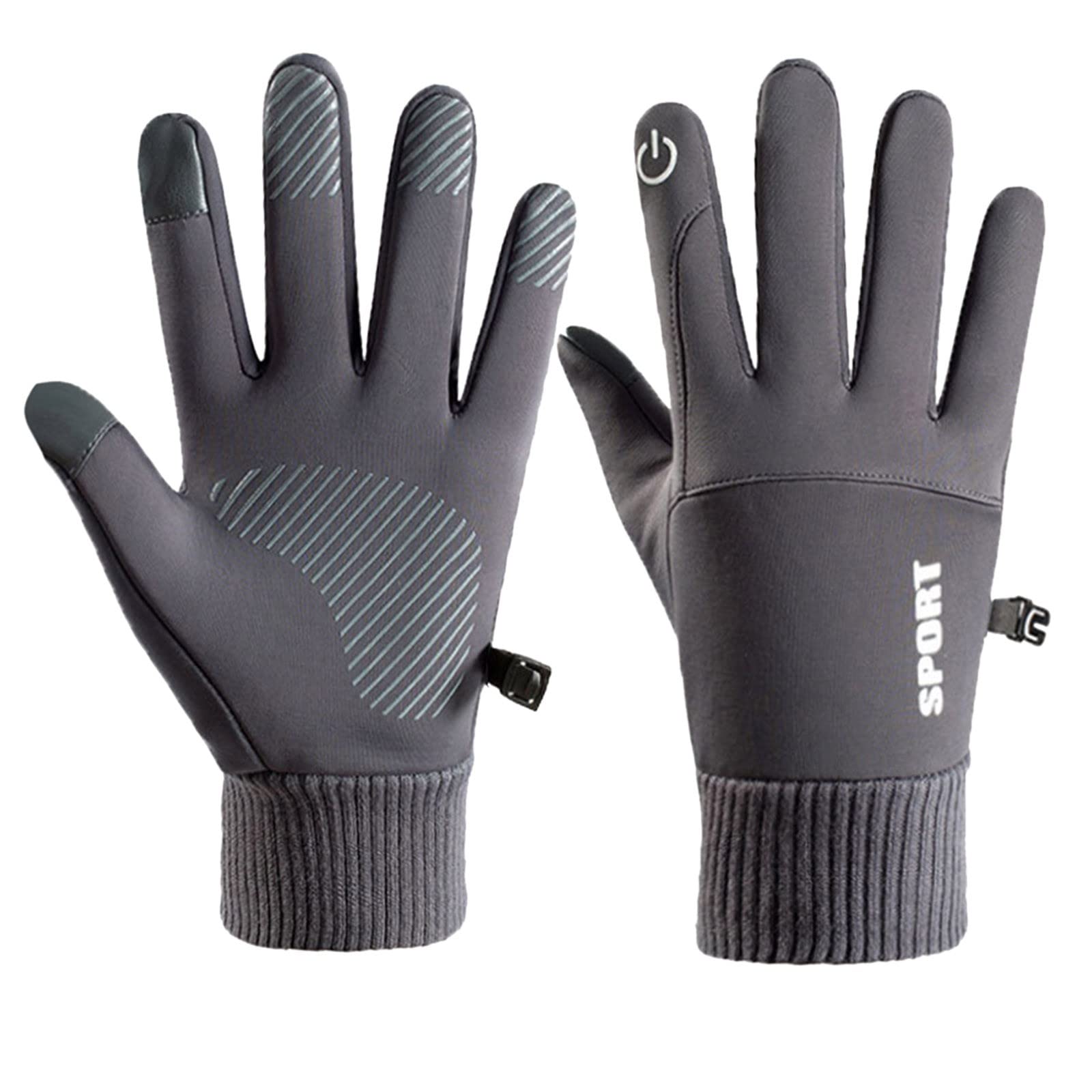 Fahrradhandschuhe Herren, Handschuhe Fahrrad Herren Winddichte Thermo Winter Gloves Thermohandschuhe Winterhandschuhe Fahrrad Laufhandschuhe Winterhandschuhe Sporthandschuhe Weiche Outdoora1 von Hanraz