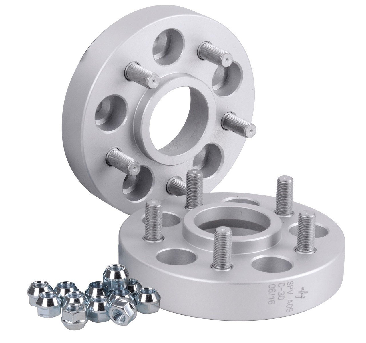 Hofmann Spurverbreiterung Aluminium 2 Stück (24 mm pro Scheibe / 48 mm pro Achse) inkl. TÜV-Festigkeitsgutachten von Hansen Styling Parts