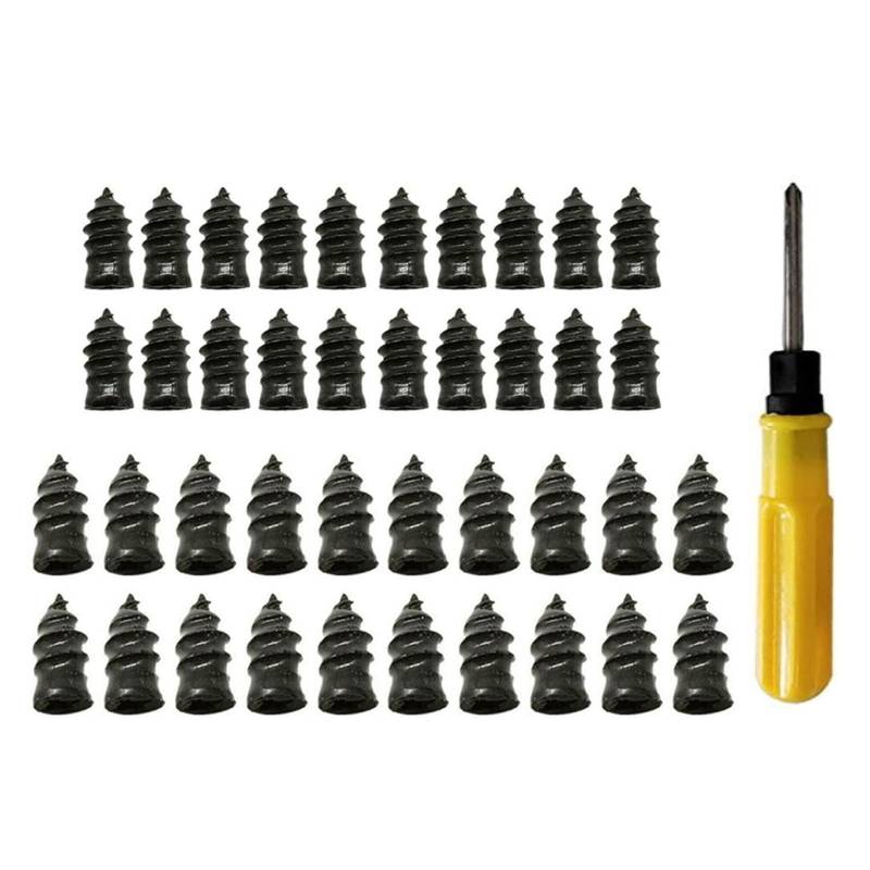 Haodream 20/40Pcs Auto Vakuum Reifen Reparatur Nagel Gummi Schraube Nägel + Schraubendreher Schnelle Werkzeug Set Reifen Punktion Reparatur Gummi Schrauben von Haodream