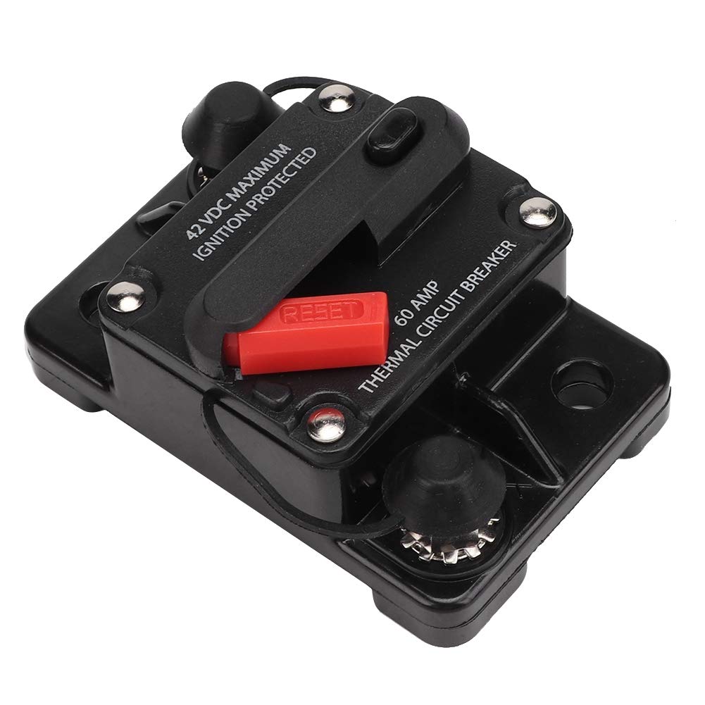 12V 30A/40A/60A Auto Stereo Audio Rücksetzbarer Inline-Leistungsschalter Selbstwiederherstellung Sicherung Leistungsschalter (60A) von Haofy