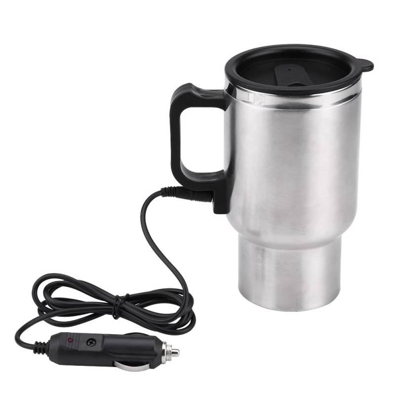 12V 450ml Edelstahl Elektroauto Tasse Reiseheizung Becher, Auto Beheizte Kaffeetasse, Beheizter Reisebecher für Auto von Haofy