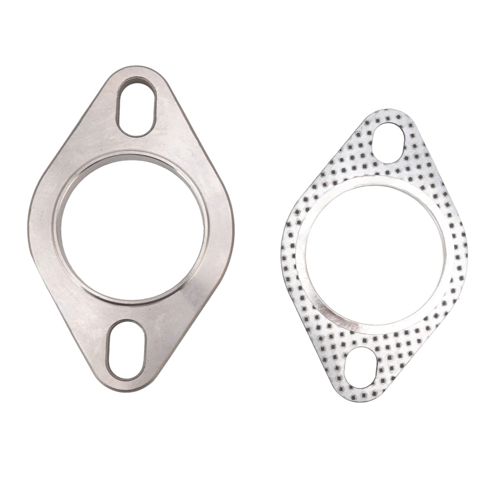 2-Zoll-Flanschverbindungssatz aus Edelstahl mit 2 Schrauben, Fallrohr-Catback-Sammelleitungen mit Dichtung und Schrauben für Schalldämpfer und Resonator, Universelle Anwendung von Haofy