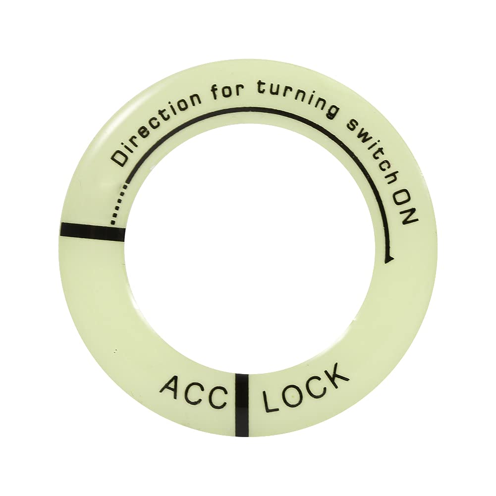 Auto-Motorrad-Leucht-Zündschalter-Ring, Zündschalter-Kreis, Zündschalter-Abdeckung Universal, Zündschalter-Dekorationsring (grün hell schwarz) von Haofy