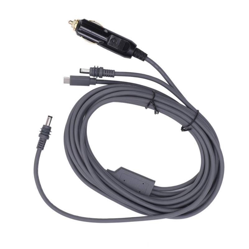 Auto-Satelliten-DC-Netzkabel, 16 Fuß 3 in 1 Typ C, Zigarre Leichter, DC-Wasserkabel-Abdichtung für RV-LKW-Boot, Graues Kabel Schwarz Zigarre Leichter, DC 12V-24 V Aneignung mit von Haofy