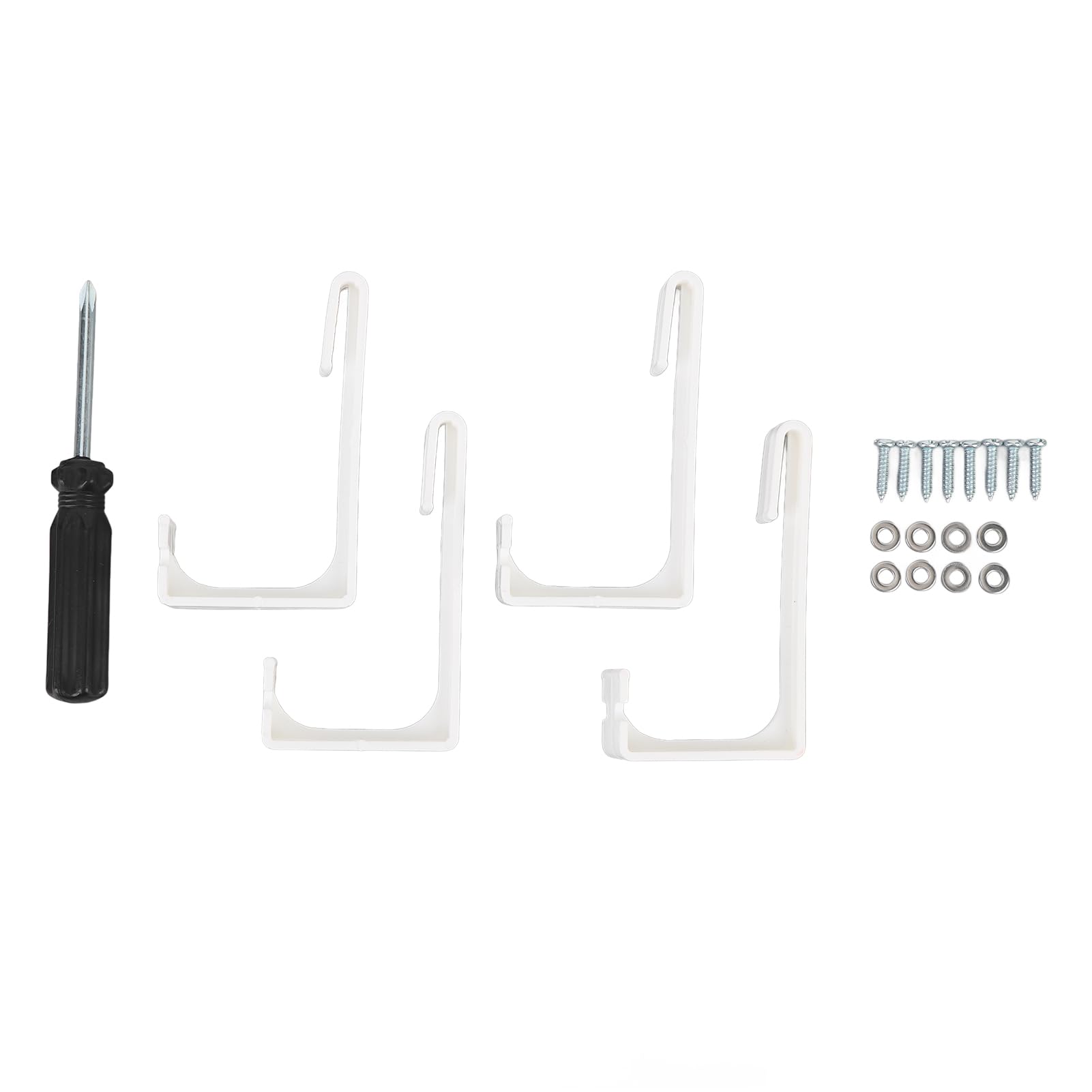 Haofy 4er-Pack Wohnmobil-Vorhang-Clips, ABS-Vorhangschienen-Clips mit Schraubendreher, Seitlicher Vorhang-Halter, Wohnmobil-Vorhanghalter, Wohnmobil-Zubehör, Hardware-Teile für den von Haofy