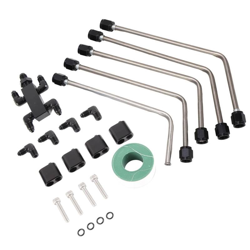 Komplettes Premium-Kühlmittel-Crossover-Kit für LS1-, LS2-, LS3-, LS6-, LS7- und LSX-Motoren, Handgefertigte CNC-Aluminiumverteiler, 304-Edelstahlmaterial, Geeignet für Holley- von Haofy