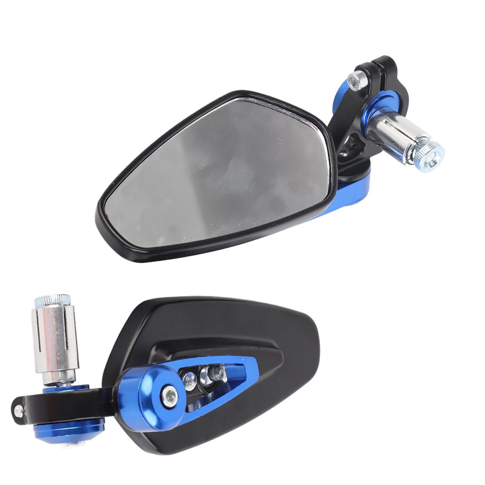 Verbessern Sie Sicherheit und Stil mit 7/8 22 Mm Universal-Seitenspiegeln aus Aluminiumlegierung. Robust und Zuverlässig, für Motorrad-Rückspiegel, Motorrad-Rückspiegel (BLUE) von Haofy
