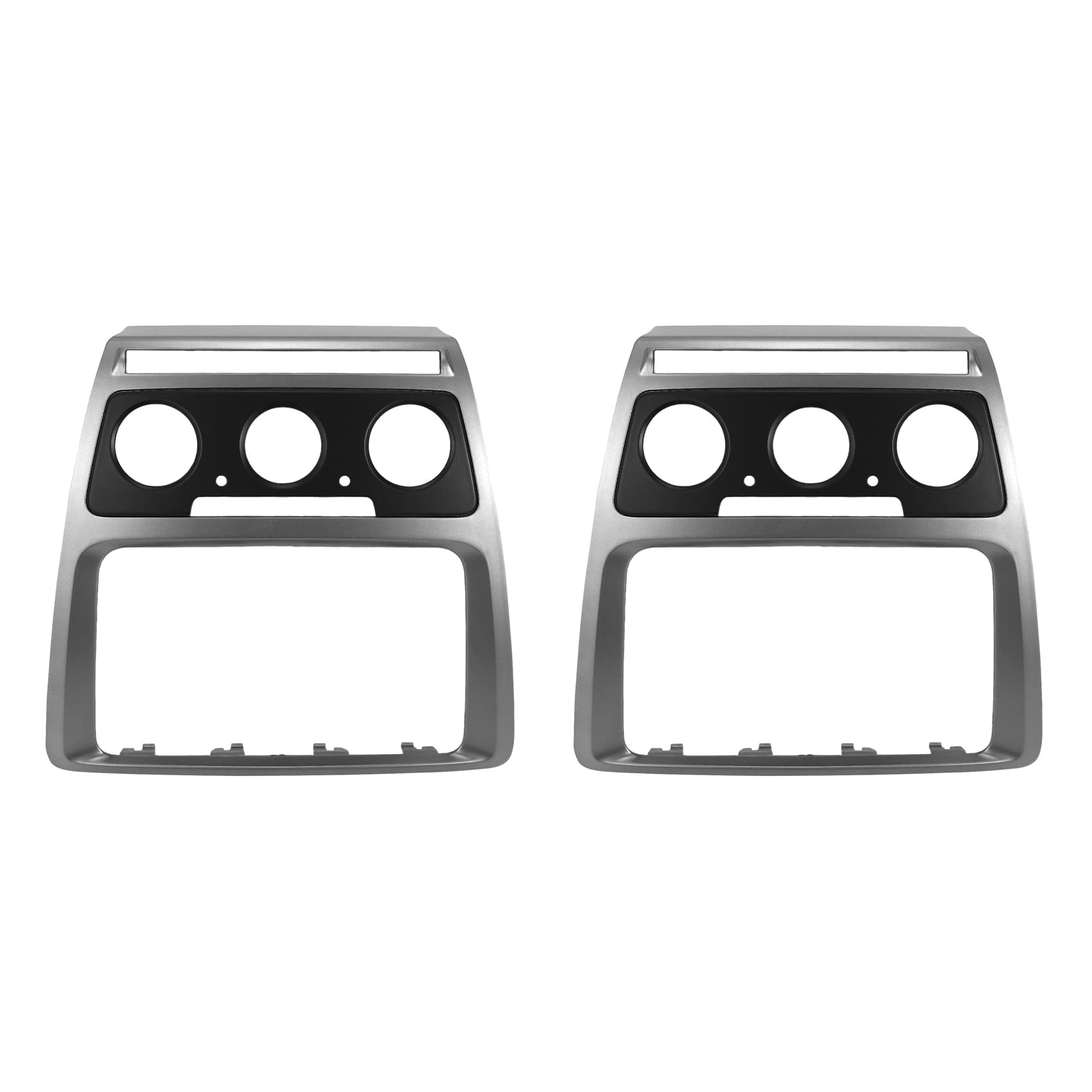 Haopeuk 2X 2 Din Auto üBerholung Blende Fit für Audio Blende Stereo Radio DVD CD Schalttafel Dash Mount Trim Kit von Haopeuk