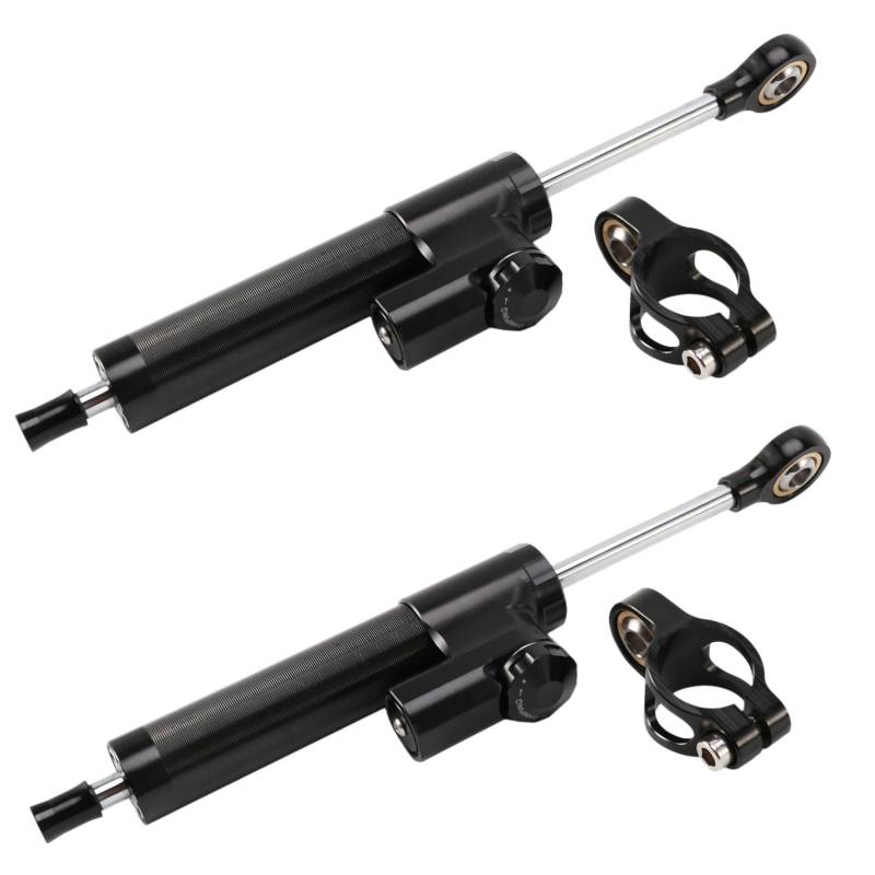 Haopeuk 2X Universeller Lenkungs Dämpfer Motorrad Stabilisator Linear Umgekehrte Sichere Kontrolle CNC für MT09 MT07 YZF R1 R6 Schwarz von Haopeuk