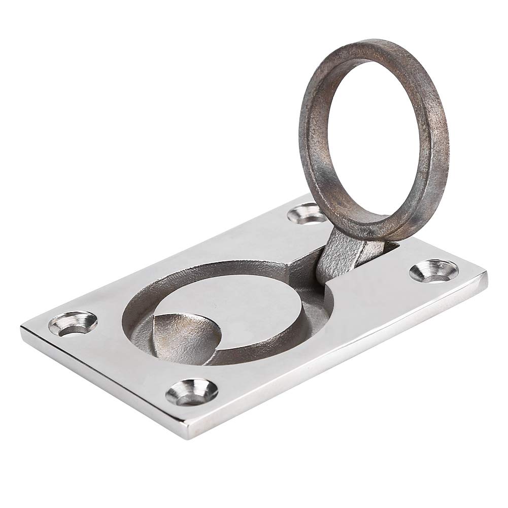 Edelstahl Luken Zuggriff, 316 Edelstahl Lukenzug Flush Lift mit Ring, Solide Bündige Zugringgriffe für Bootsdeck Luken Wohnmöbel (1 PCS) von Hapivida