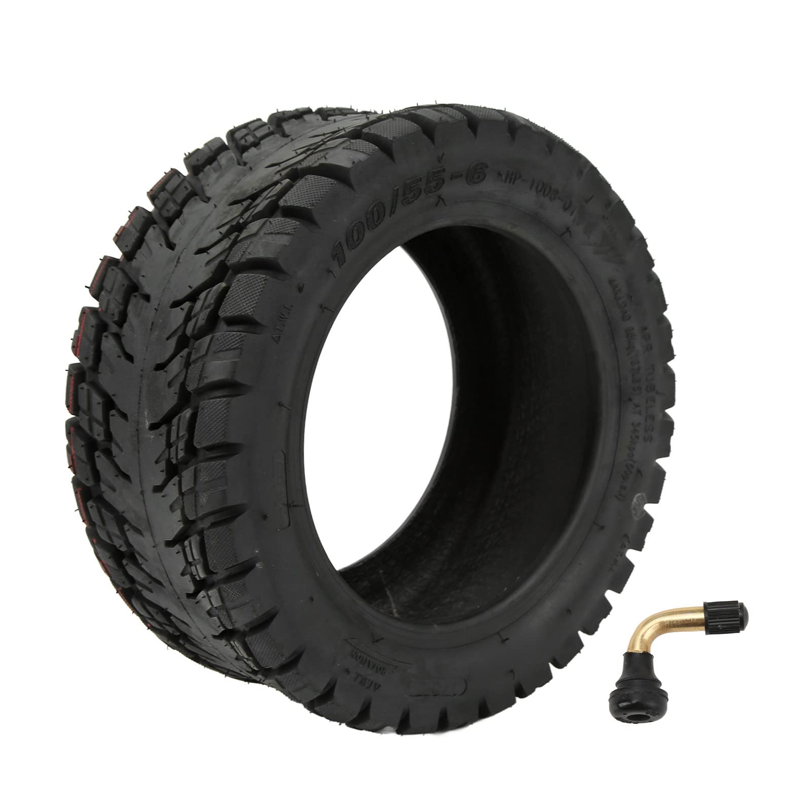 Elektrischer Roller Tubeless Reifen 11 Zoll 100/55 6 Vakuumgummi Dicker Reifenersatz mit Ventil für Offroad Roller Radzubehör von Hapivida