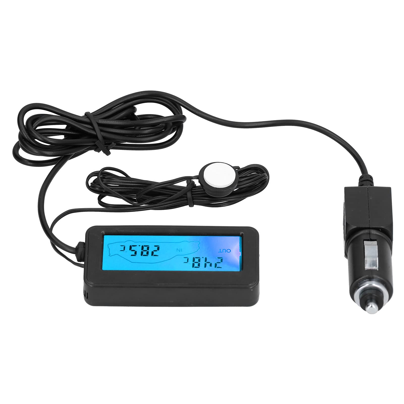 Auto Thermometer mit LCD Display, Digitales Temperaturmessgerät für Auto im Innen und Außenbereich, Elektronisches Mini Thermometer Geeignet für 12 V Fahrzeuge(Blau) von Hapivida