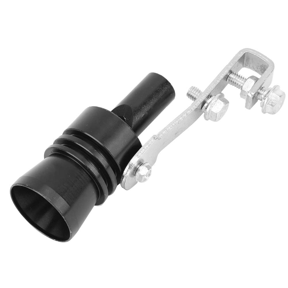 Universal Car Turbo Sound Whistle, Aluminiumlegierung Endrohr Noise Sound Enhancer Turbo Sound Tail Throat Auspuffrohr Auspuffendrohr Blow Off Valve Whistle Car Modified Part TC-XL(Schwarz) von Hapivida