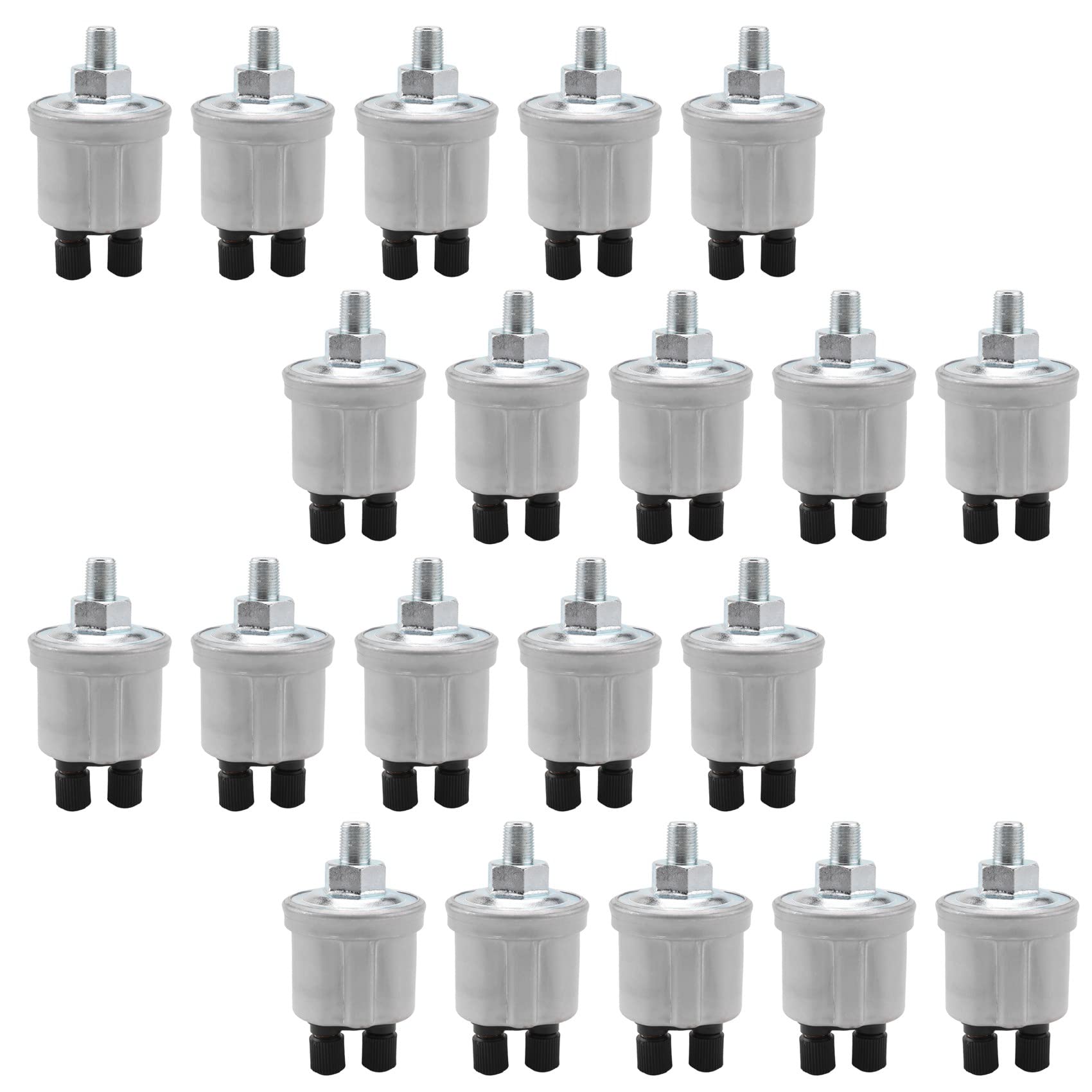 Happlignly 20 x Universal-Öldrucksensor, 0 bis 10 Bar, 1/8 NPT, Generatorteil, 10 mm, Crew-Stecker, Alarm, Öldrucksensorstecker von Happlignly