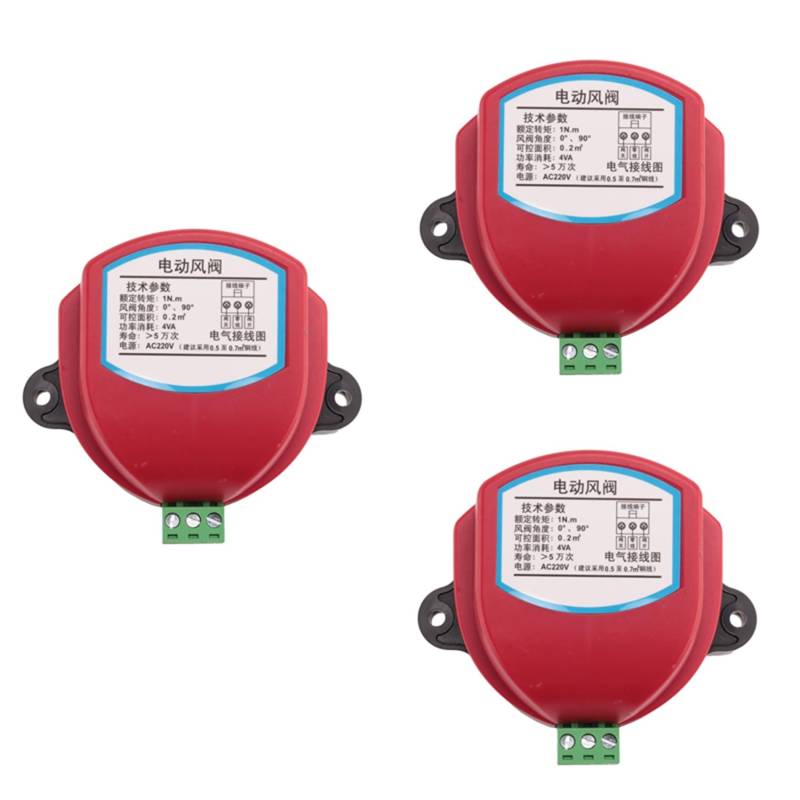 Happlignly 3X 220 V Stellantrieb für Luft Klappen Ventil Elektrische Luftleitung Motor Klappe Wind Ventil Fahrer 1NM für Lüftung Rohr von Happlignly