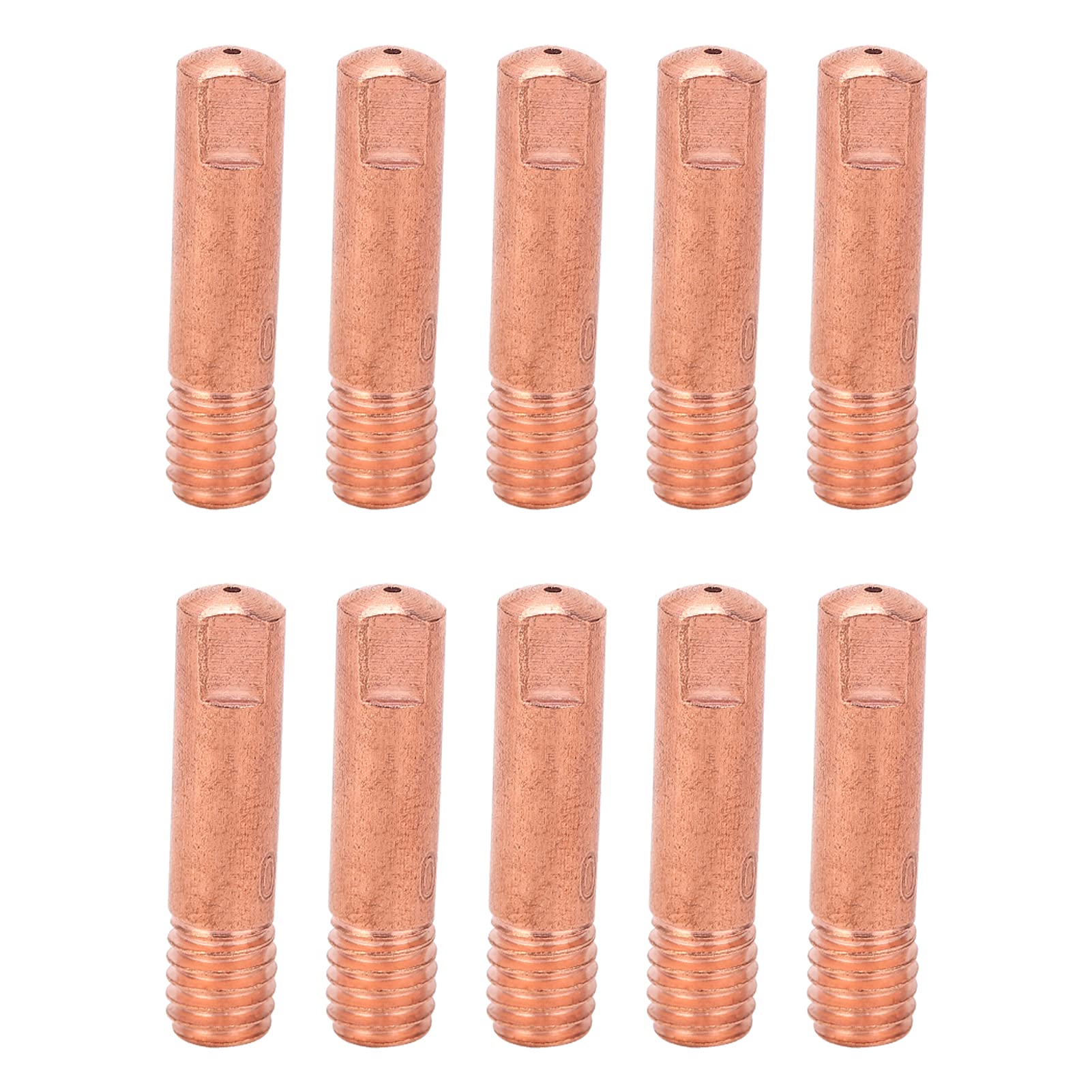 HappyFit 10pcs Kontakttipps M6 Leitfähige Düse Kupferdraht -Fütterungsschweißzubehör 15akx0,8 mm von HappyFit