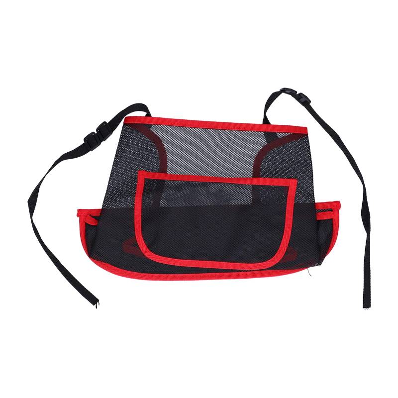 HappyFit Universal-Auto-Netztasche, Handtasche zwischen den Sitzen, Netz-Aufbewahrungstasche, Organizer für Kinder und Haustiere (B(red)) von HappyFit