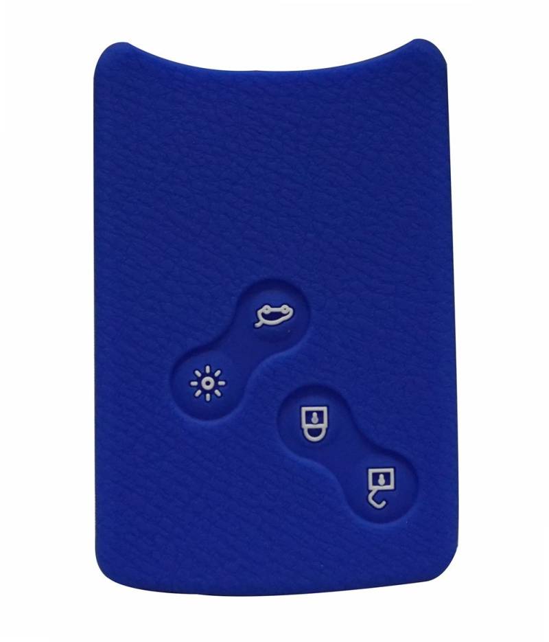 Happyit 4 Tasten Silikon Auto Smart Key Cover Fall für Renault Clio Scenic Megane Duster Sandero Captur Twingo Koleos Fernbedienung (Navy blau) von Happyit