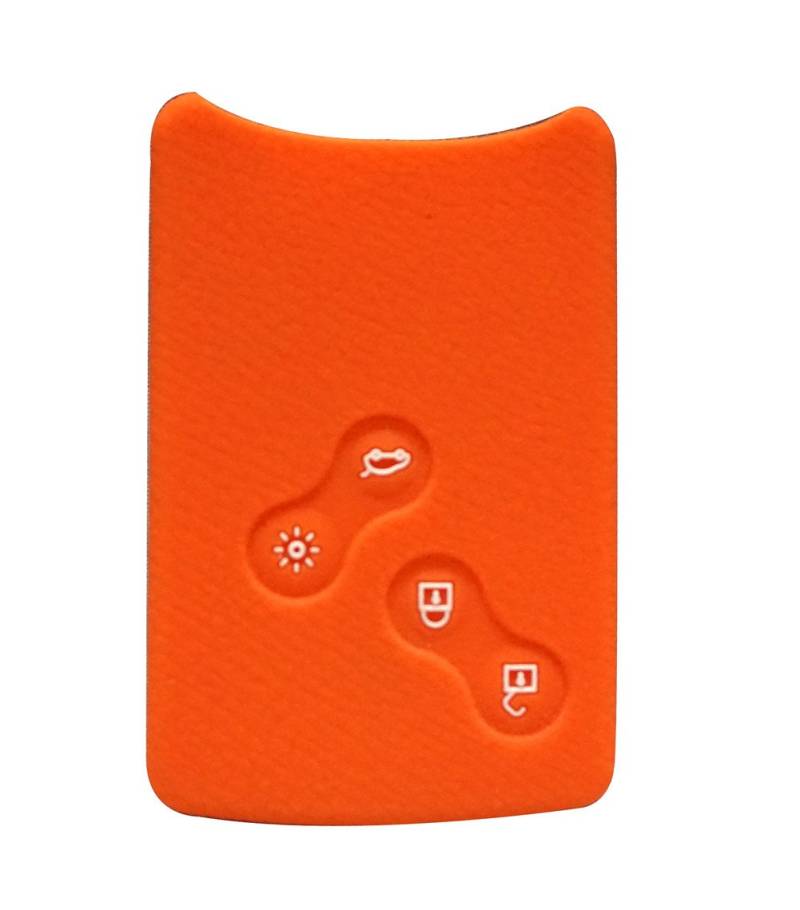 Happyit 4 Tasten Silikon Auto Smart Key Cover Fall für Renault Clio Scenic Megane Duster Sandero Captur Twingo Koleos Fernbedienung (Orange) von Happyit