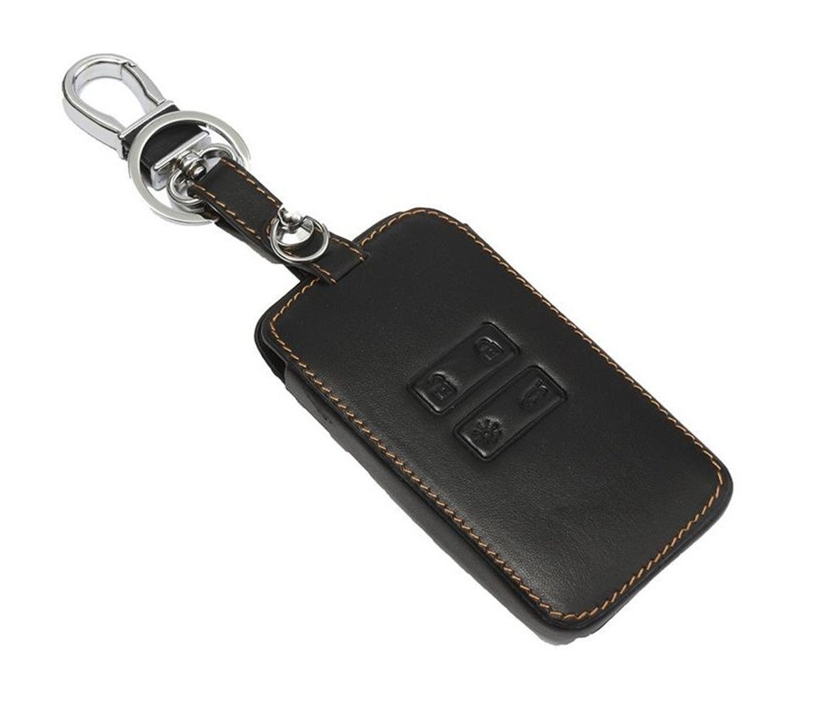 Happyit Leder Auto Fernschlüssel Fall Abdeckung für Renault Kadjar Schlüsselbund für Schlüssel mit Schlüsselringen (Braun) von Happyit