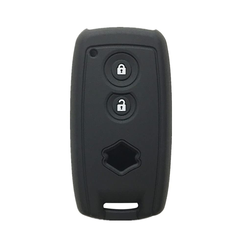 Happyit Silikon Autoschlüsselabdeckungen für Suzuki SX4 Swift Grand Vitara Scorss XL-7 3 Tasten Keyless Remote Control Zubehör (Schwarz) von Happyit