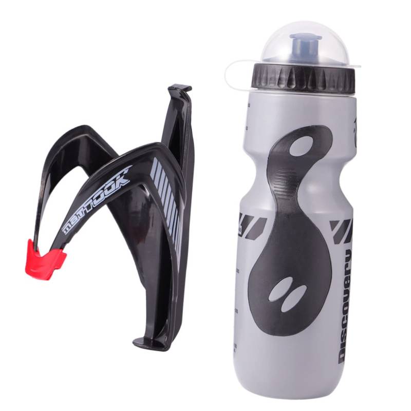 Happyyami 1 Set Mountainbike Wasserflasche Mit Halterung Flexible Sportwasserflasche Aus Kunststoff Für Radfahren Reiten Und Outdoor Aktivitäten Grau von Happyyami