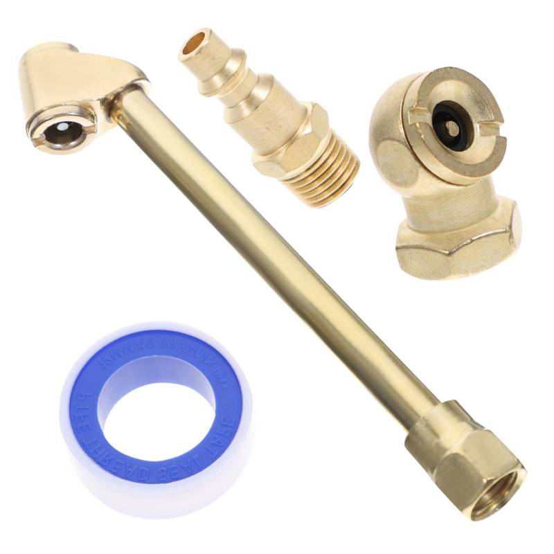 Happyyami 1 Set Reifenventil Adapter Set Mit Luftkompressor Zubehör Inklusive Adapter Und Klebeband Für Reifenfüllmesser Ideal Für Reifenreparatur Und Inflator Anwendung von Happyyami