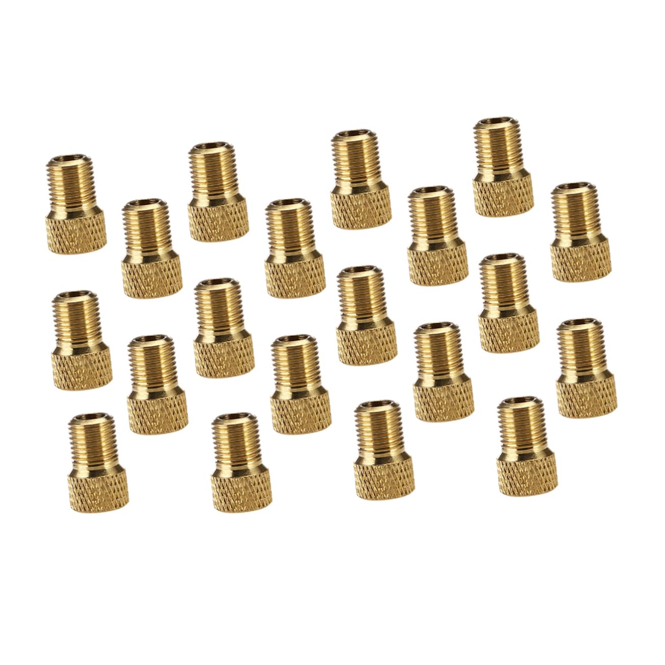 Happyyami 20 Stück Fahrradreifen Adapter Set Universelle Adapter Für Französische Und Amerikanische Ventile Für Innenschläuche Und Pumpen Goldene Ausführung Für Optimalen Einsatz Beim von Happyyami