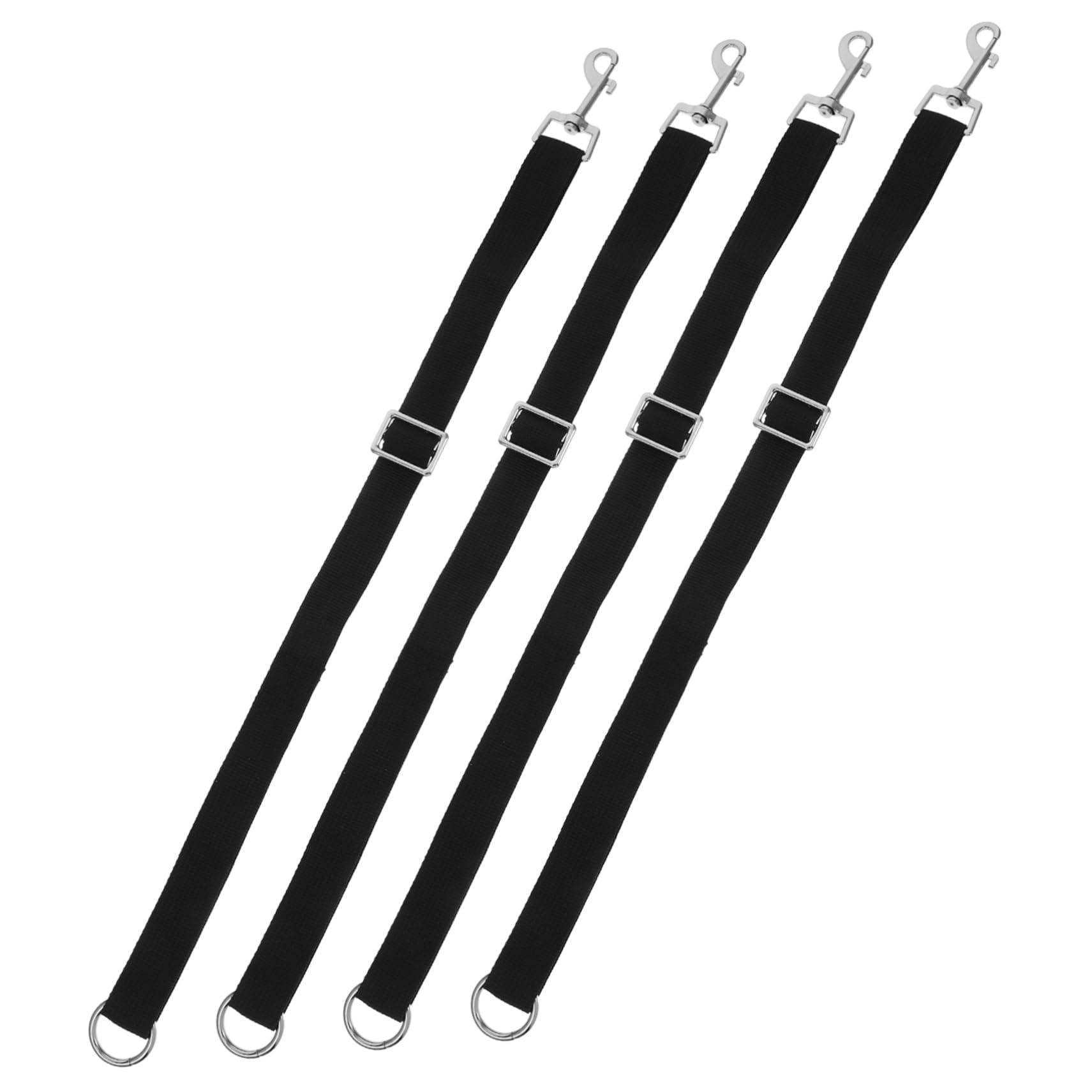 Happyyami 4 Stück Pferdestall-Eimertragetuch pferdeanhänger zubehör Riemen zum Aufhängen des Eimers Riemen für Wassereimer für Pferde Pflegeleine Verstellbarer Eimerhalter Nylon Black von Happyyami