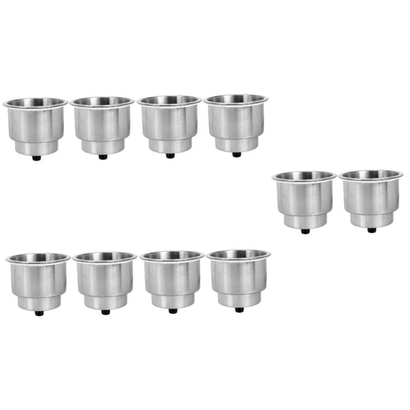 Happyyami 5 Sätze Getränkehalter Für Schiffsyachten Kayak Accessories Boot Zubehör Getränkehalter Für Wasserflaschen Für Kajak Tischbecherhalter Rostfreier Stahl Silver 2 Stück * 5 von Happyyami