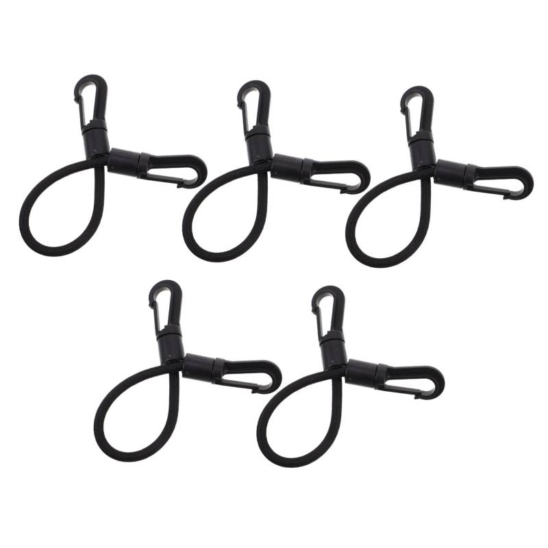 Happyyami 5 Stück Schnur Kajak-Bungee-seilhaken Faltbare Elastische Kordel Bungee-seile Seil Für Draußen Elastische Seilschnüre Outdoor-wanderseil Bungee-Seil Für Camping Gummiseil Black von Happyyami