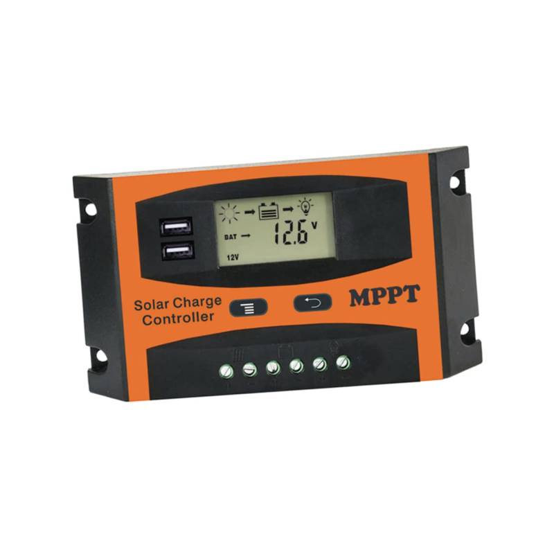 Happyyami MPPT Solarladeregler 40A Für 12V/24V Mit LCD Display Dual USB Anschlüssen Und Integriertem Timer Effizienter Solar Charge Controller Für Solarpanels Und Batteriespeicher von Happyyami