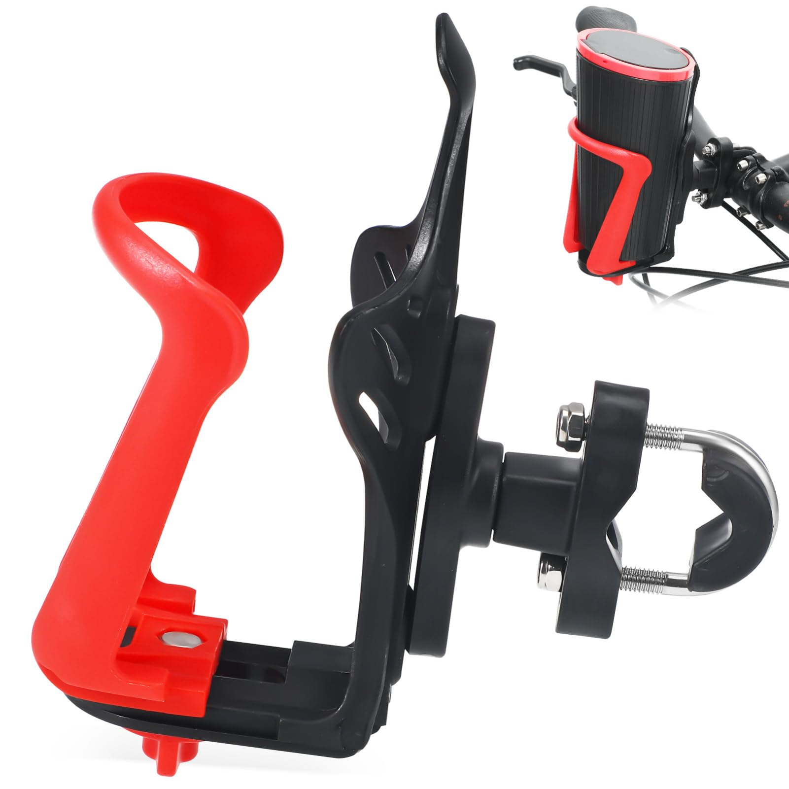 Happyyami Motorcycle Cup Holder Universal Getränkehalter Für Fahrrad Einstellbar Für Wasserflaschen Kompatibel Mit Rennrad Und Mountainbike Robustes PU Material U von Happyyami