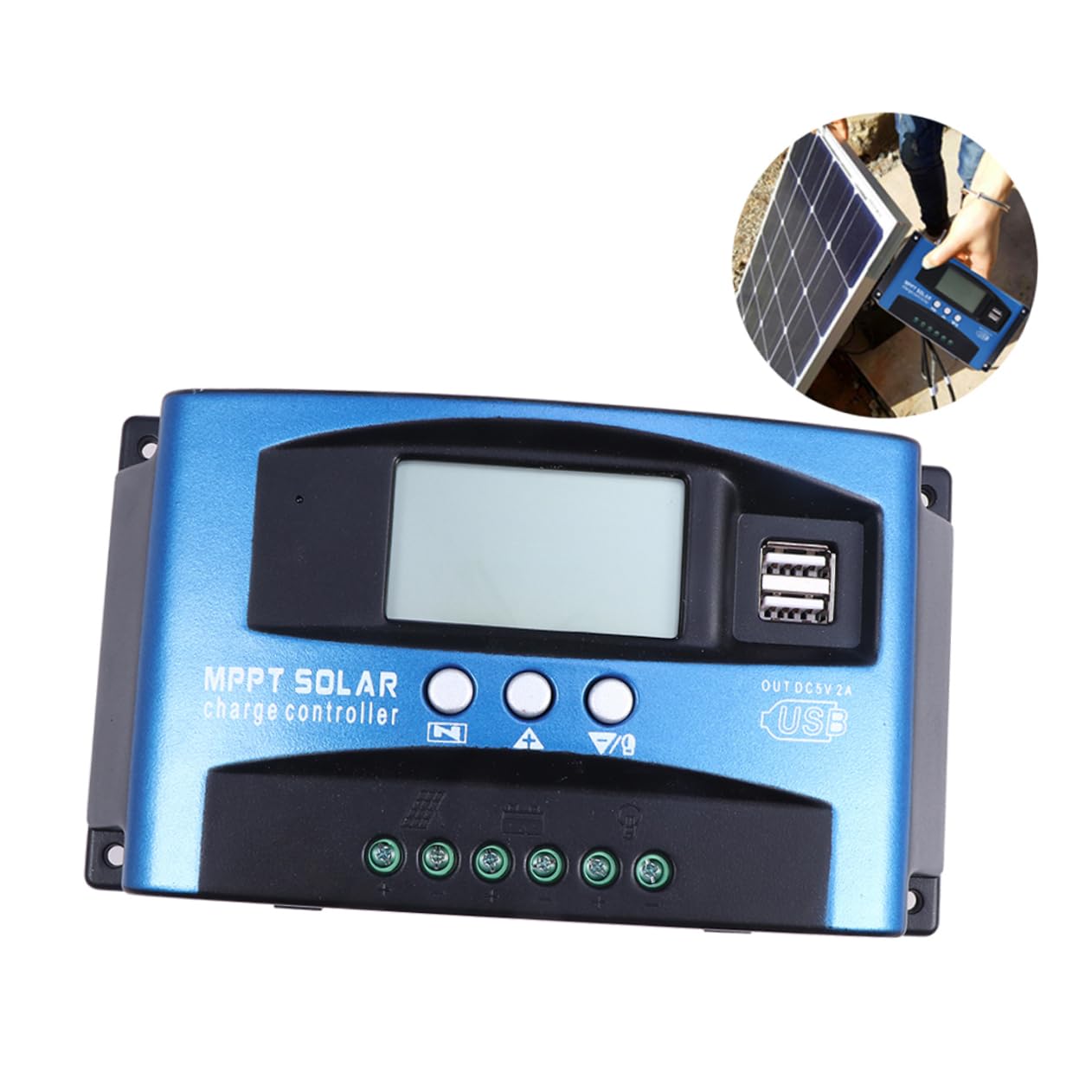 Happyyami Solar Charger Controller 40A MPPT Für Solaranlagen Intelligenter Regulator Mit USB Und Echtzeit Display Für Mobile Geräte Effizientes Solarenergie Management von Happyyami