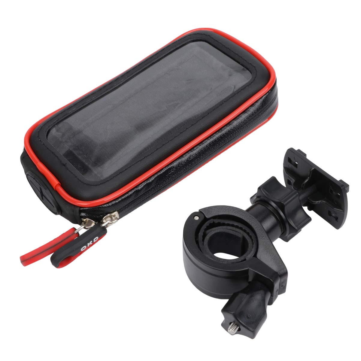 Happyyami wasserdichte Handy Tasche Handy Fahrradhalterung Beutel Gepäck Sitz Bike Phone Holder handyhalterung für fahrräder Handytasche vorne am Fahrrad Fahrradhandytasche mit Ständer Black von Happyyami