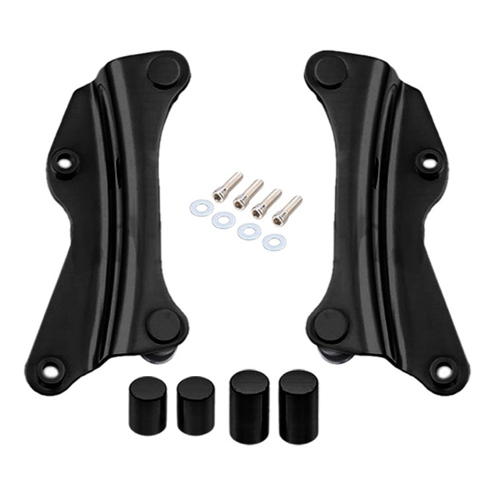 Harilla 4 -Point -Docking -Hardware -Kit Hochleistungsvertretbar, professionelle praktische Motorradzubehör Ersetzen, Schwarz von Harilla