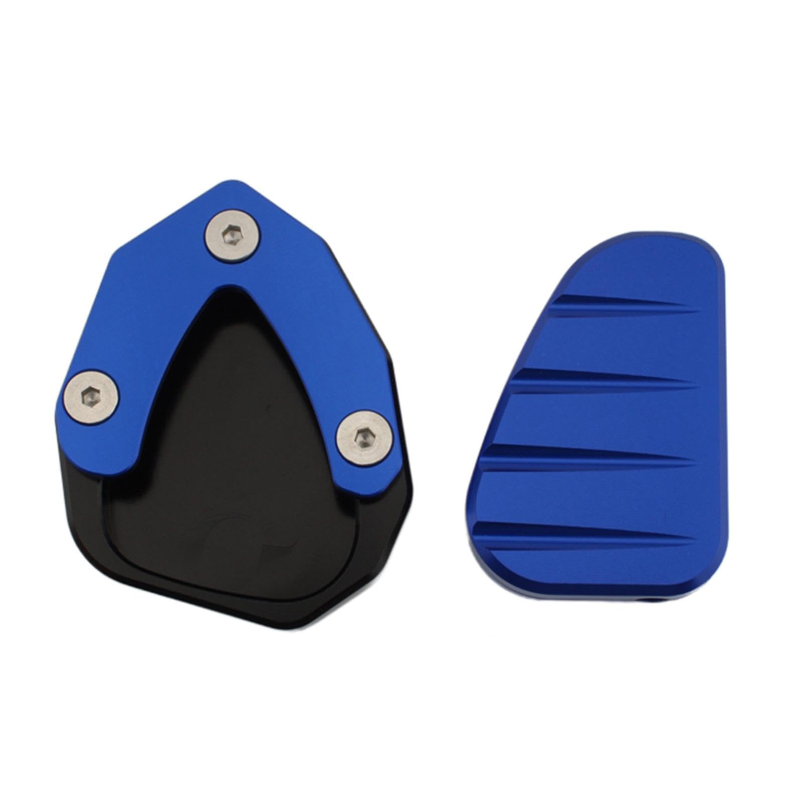 Harilla Kickstand Foot Pad Extension Platte Set Motorradzubehör Reparaturteile Aluminium für 350 m Rost, Blau von Harilla