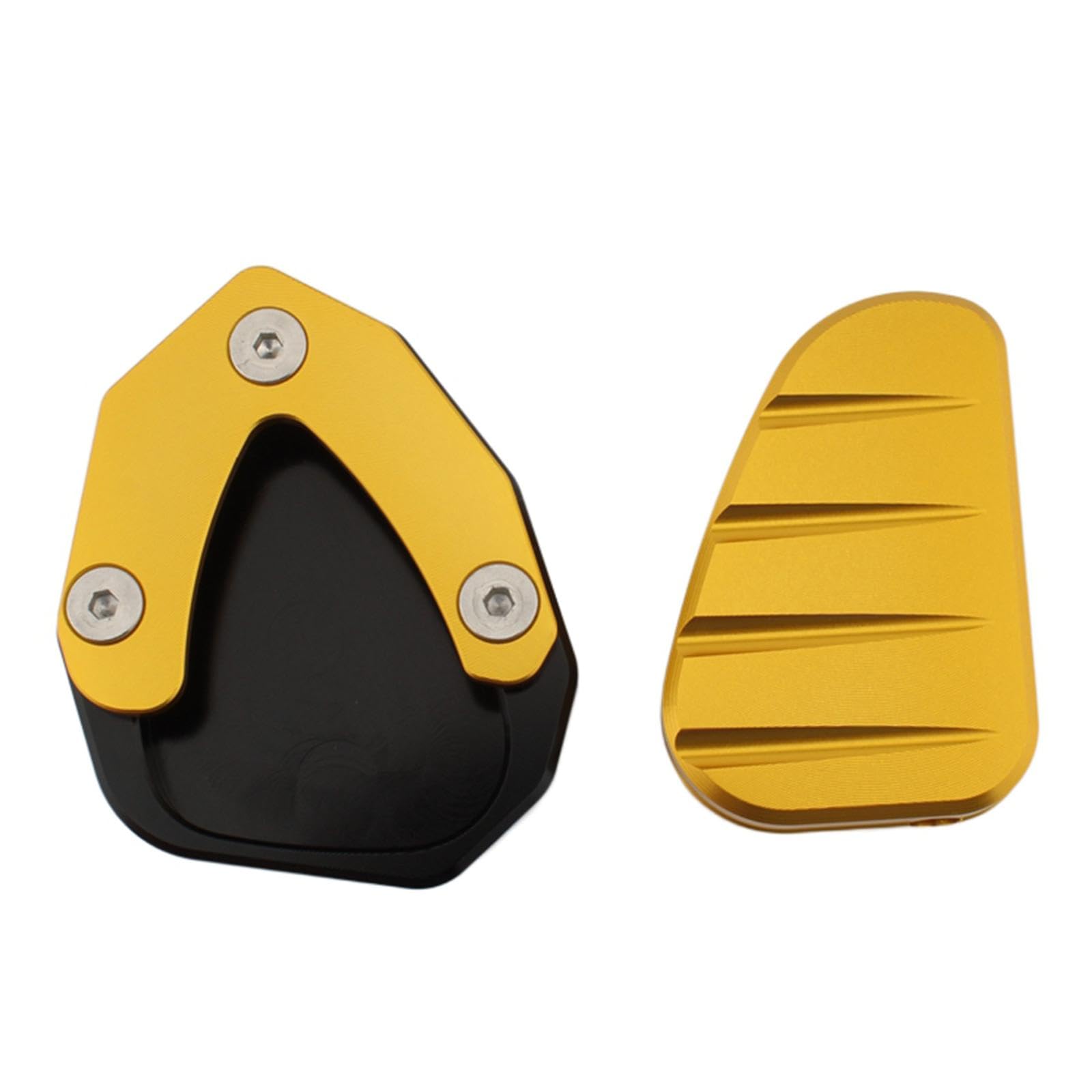 Harilla Kickstand Foot Pad Extension Platte Set Motorradzubehör Reparaturteile Aluminium für 350 m Rost, Golden von Harilla