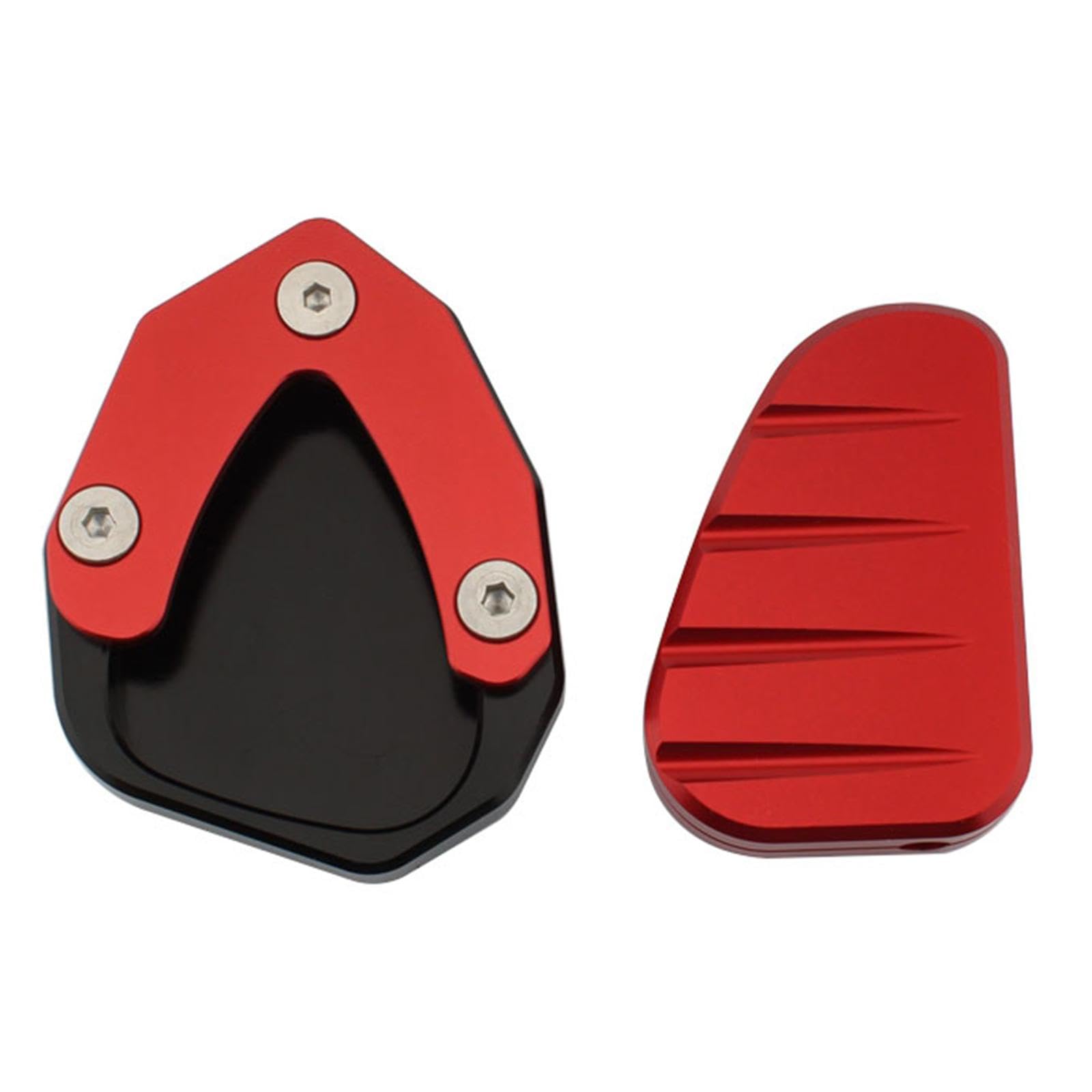 Harilla Kickstand Foot Pad Extension Platte Set Motorradzubehör Reparaturteile Aluminium für 350 m Rost, Rot von Harilla