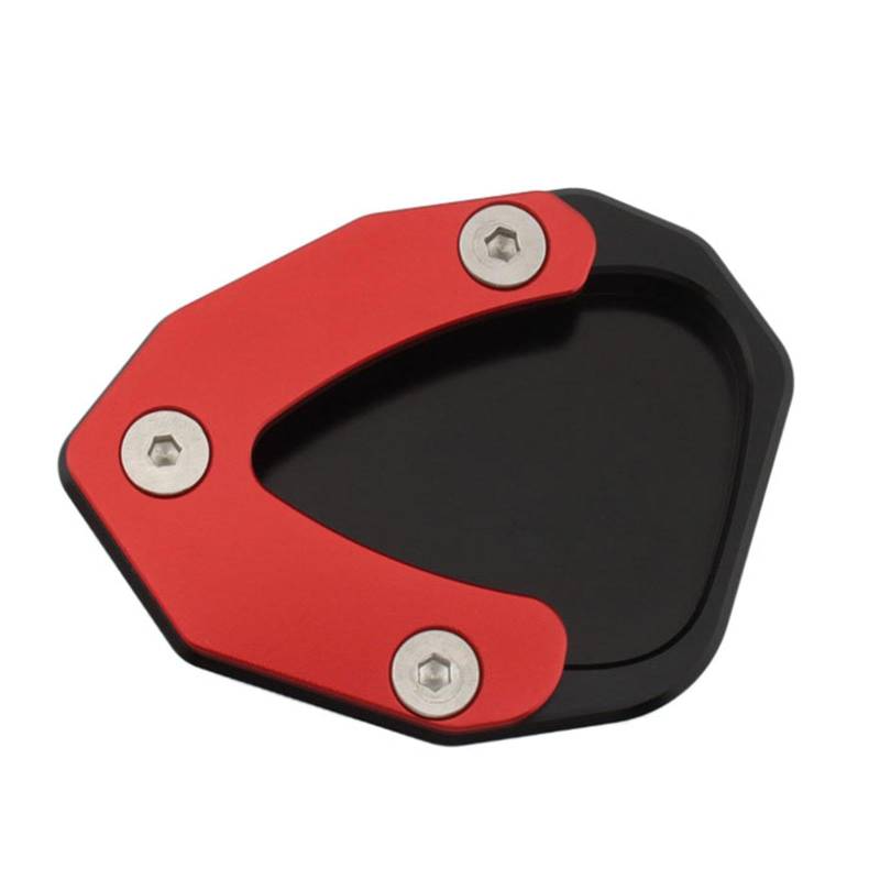 Harilla Motorrad -Kickstand -Pad -Verlängerungsplatte Reparaturteile 6.3 x 8 cm Aluminium Seitenständer Fußpolster für 150 m 150d 350 m Anti -Schlupf, Rot von Harilla