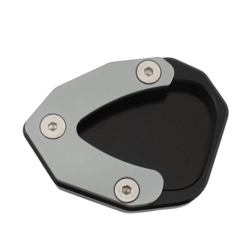 Harilla Motorrad -Kickstand -Pad -Verlängerungsplatte Reparaturteile 6.3 x 8 cm Aluminium Seitenständer Fußpolster für 150 m 150d 350 m Anti -Schlupf, Silbergrau von Harilla