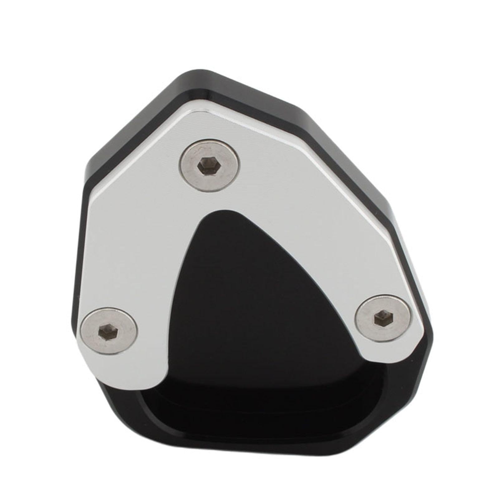 Harilla Motorrad -Kickstand -Pad -Verlängerungsplatte Reparaturteile 6.3 x 8 cm Aluminium Seitenständer Fußpolster für 150 m 150d 350 m Anti -Schlupf, Silbrig von Harilla