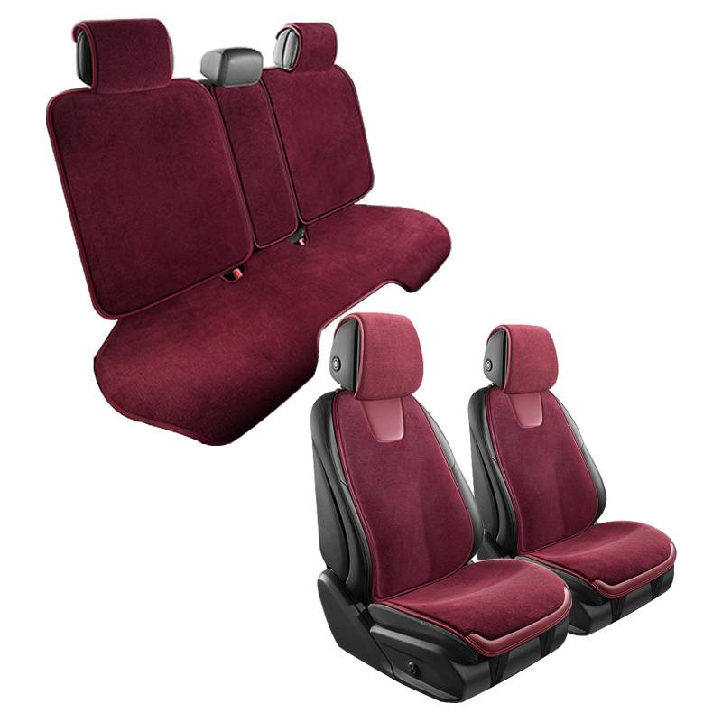 Harlotine Auto Sitzbezüge Universal Set, Autositzbezug für 5-Sitzer Bequem Auto-Schonbezüge Winter Autozubehör Innenraum Deko Kompatibel mit Seitenairbags von Harlotine