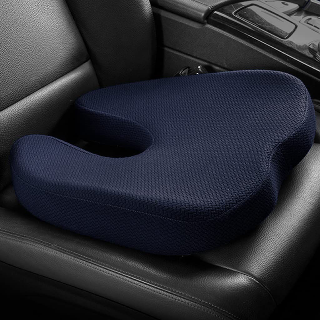 Harlotine Sitzkissen fürs Auto, Memory Foam-Autositzkissen für mehr Sicht beim Fahren Ergonomische Sitzpolster für Auto LKW Bürostuhl Rollstuhl, Höhe 6,5 cm/2,5 Zoll von Harlotine