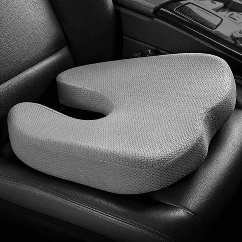 Harlotine Sitzkissen fürs Auto, Memory Foam-Autositzkissen für mehr Sicht beim Fahren Ergonomische Sitzpolster für Auto LKW Bürostuhl Rollstuhl, Höhe 6,5 cm/2,5 Zoll von Harlotine