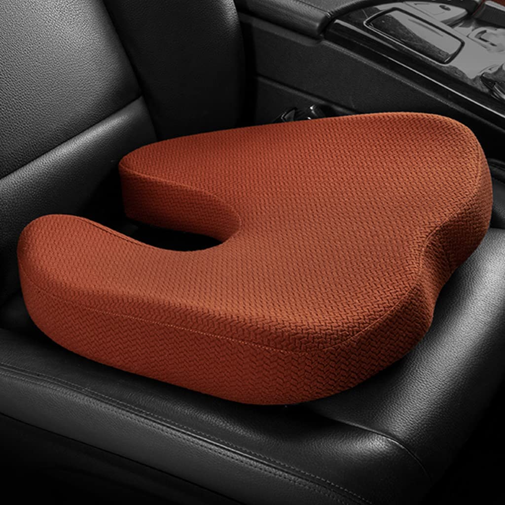 Harlotine Sitzkissen fürs Auto, Memory Foam-Autositzkissen für mehr Sicht beim Fahren Ergonomische Sitzpolster für Auto LKW Bürostuhl Rollstuhl, Höhe 6,5 cm/2,5 Zoll von Harlotine