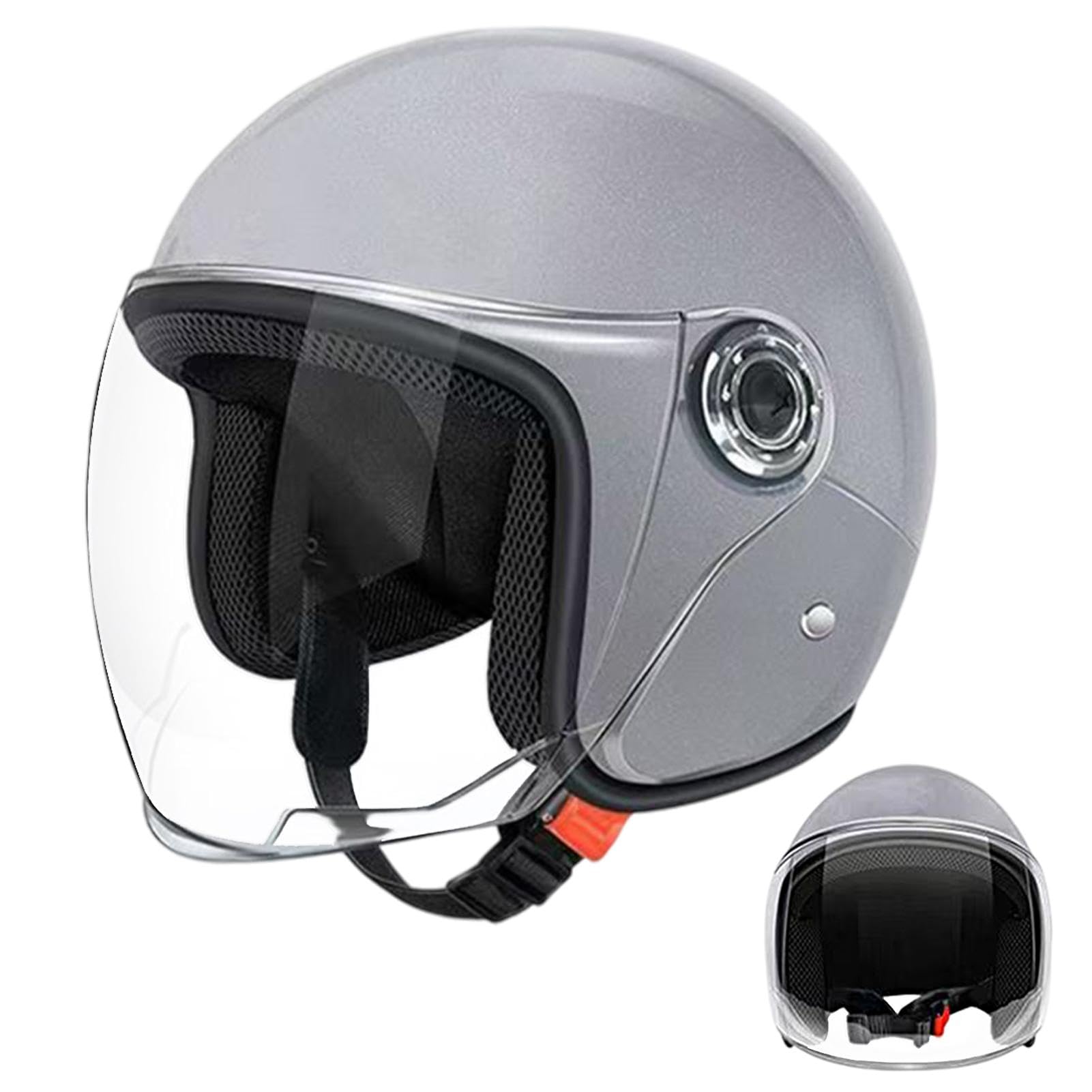 Motorradhelme - Motorradhelm mit offenem Gesicht | Motorrad-Halbhelme Four Seasons | Retro-Reitlinsenhelme, Rennmopedhelme für Männer und Frauen, tragbar für , Mädchen, Jugendliche von Harmoousue