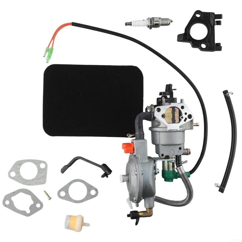 Hasaller Generator Vergaser Kit Ersatz Rasenmäher Vergaser Ersatzset für GX420 15HP Motor Dual Fuel Umwandlung mit Dichtungen Luftfilter Kraftstofffilter von Hasaller