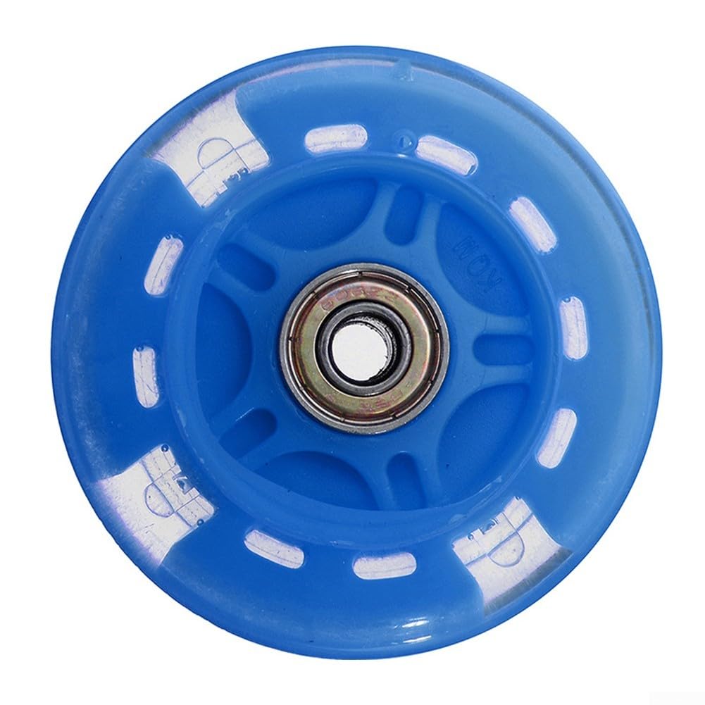 Hochleistungs-Räder, 80 mm, LED-Blitz, PU-Material (blau) von Hasaller